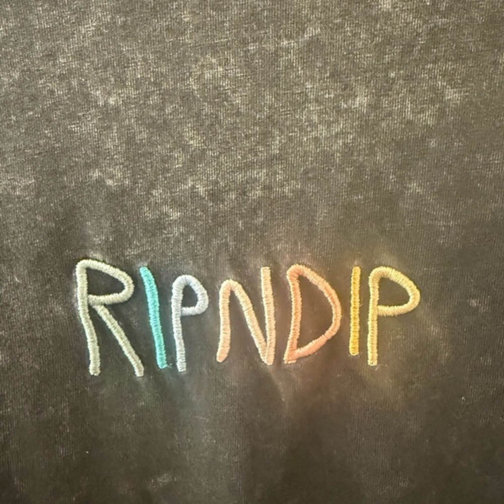 Ripndip T Shirt Mens Small Long Sleeve‎ Crew Neck Vintage Wash Embroidered Logo - Picture 3 of 7